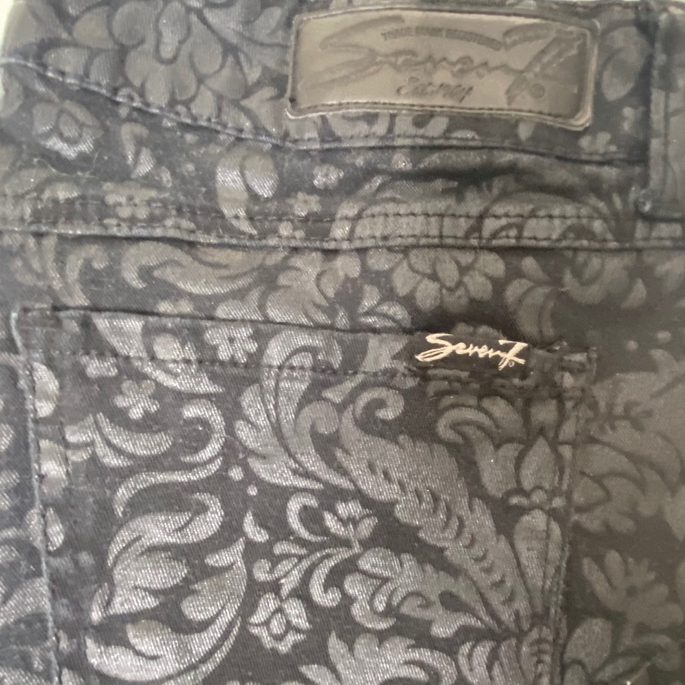 Seven7 Black Waxed Skinny Jeans - Picture 7 of 7